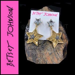 Betsey Johnson Celestial Punk Star Earrings